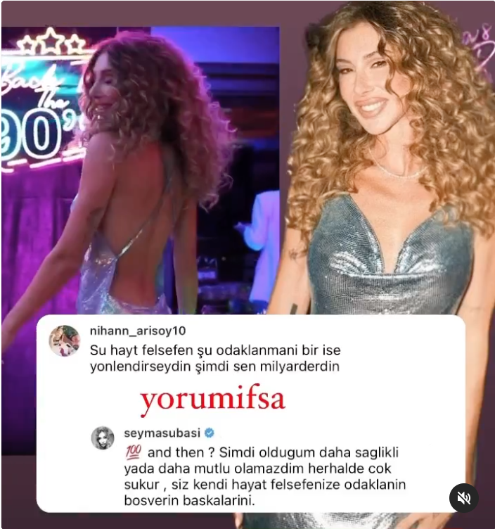 seyma subasi nin takipcisine verdigi yanit olay oldu